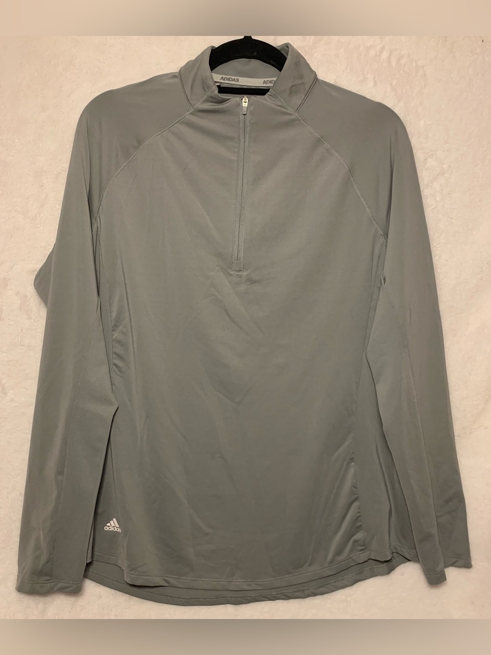 adidas Gray Quarter-Zip Performance Pullover